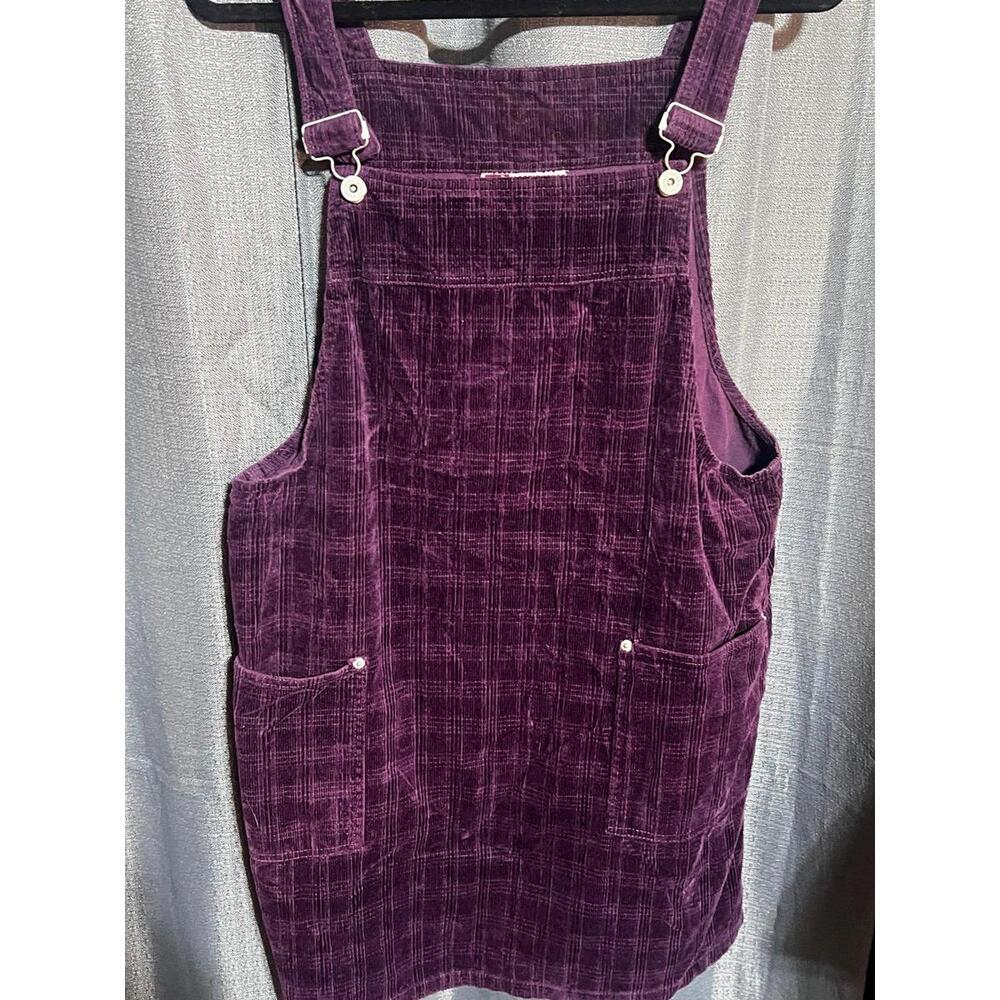 Vintage purple corduroy overall dress